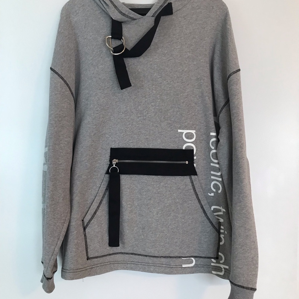 Blood Brother Gray Hoodie with Black Accents